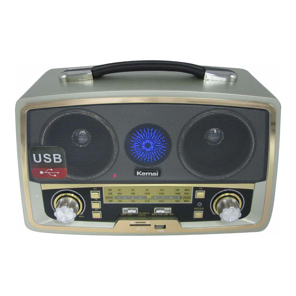 רדיו עתיק בשילוב Bluetooth בגוון שחור אלגנטי