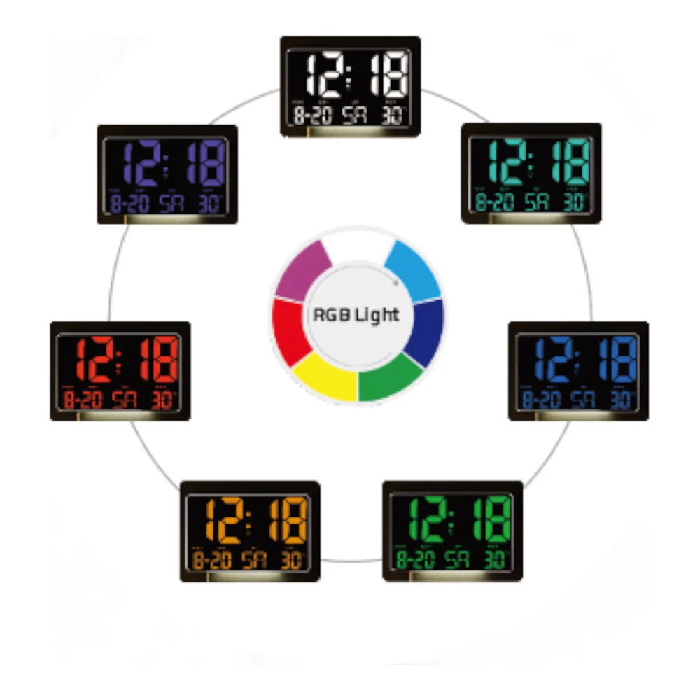 שעון קיר/שולחני RGB מחליף צבעים - Image 8