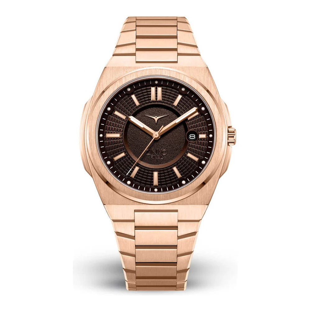 שעון יד לגבר ZINVO מסדרת RIVAL דגם ROSE GOLD