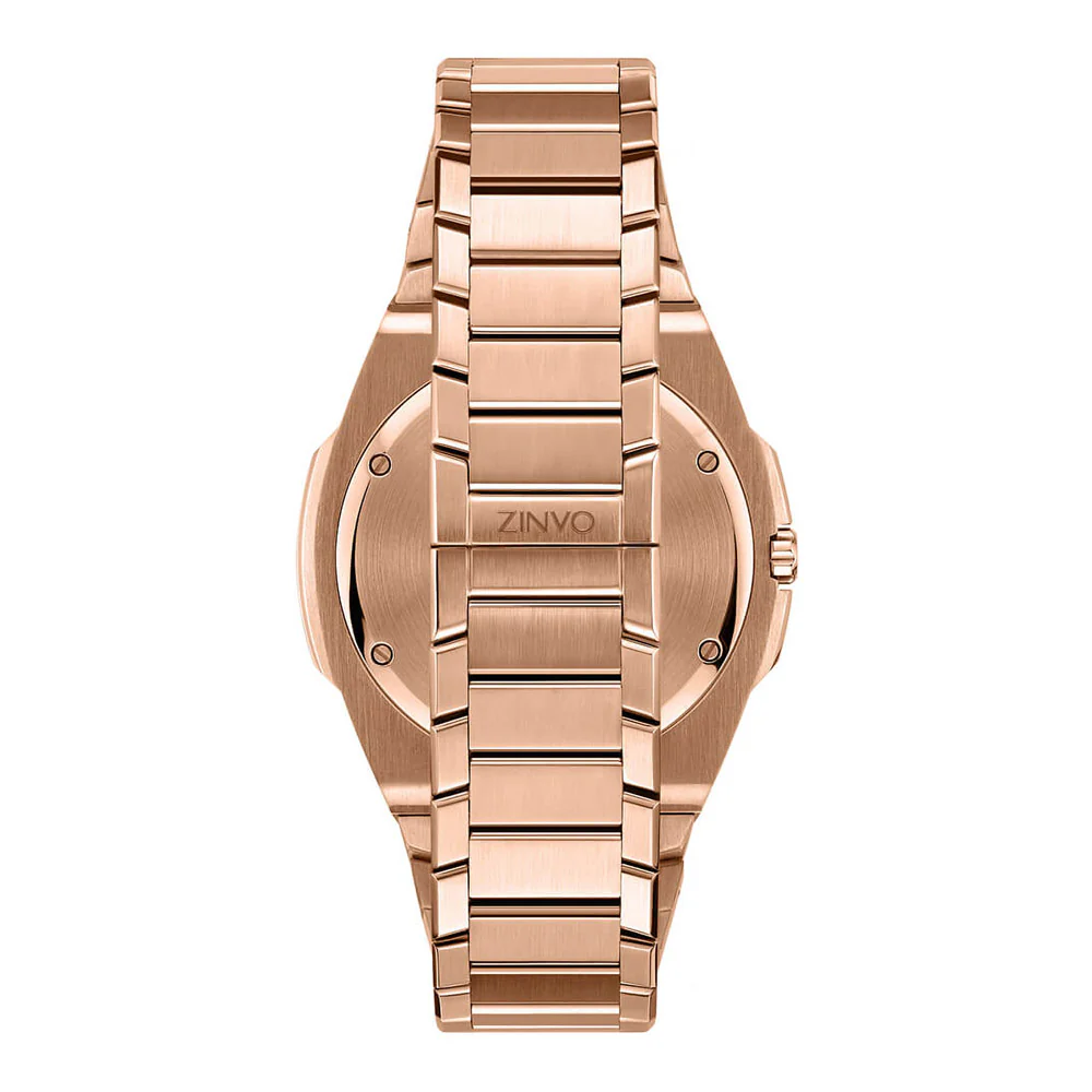 שעון יד לגבר ZINVO מסדרת RIVAL דגם ROSE GOLD - Image 3