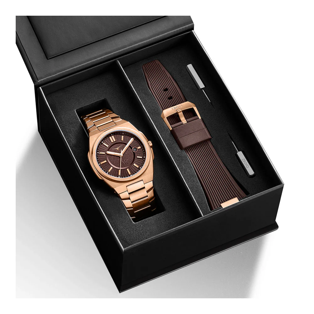 שעון יד לגבר ZINVO מסדרת RIVAL דגם ROSE GOLD - Image 6