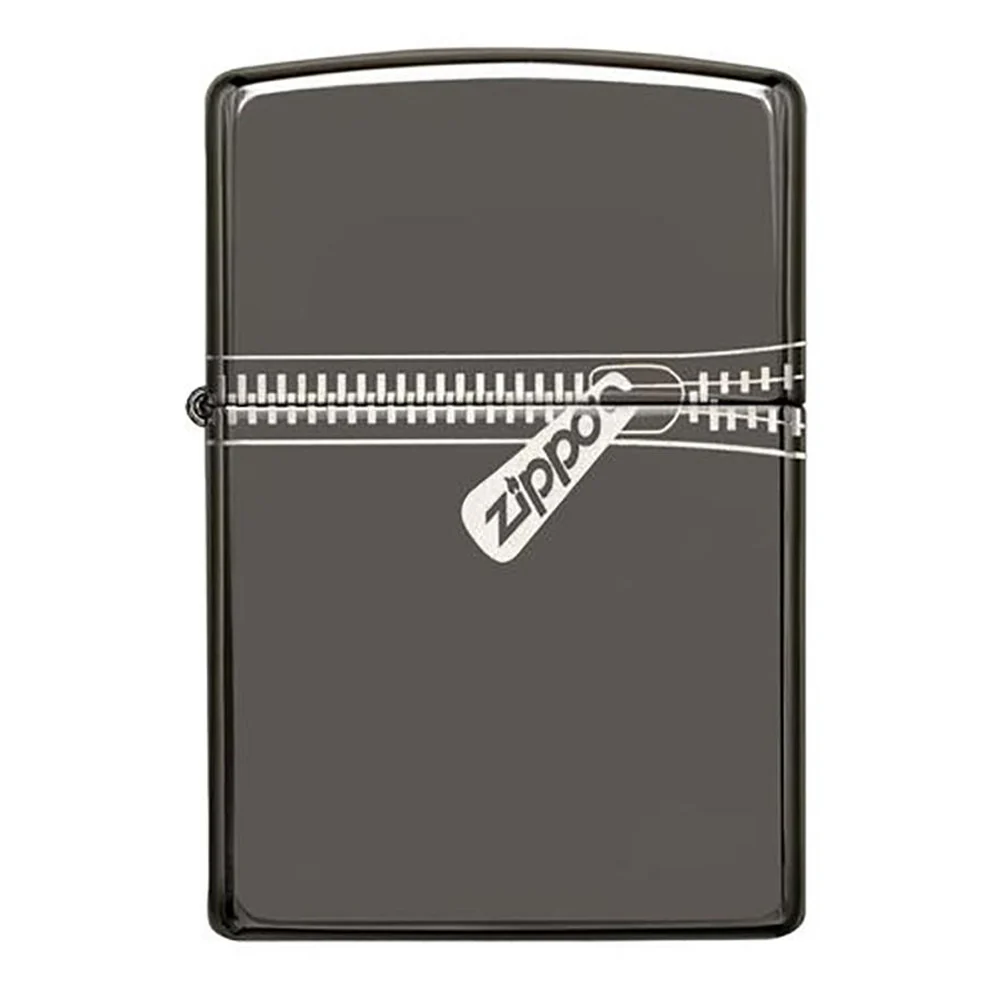 מצית זיפו "קרח שחור" עם רוכסן ZIPPER