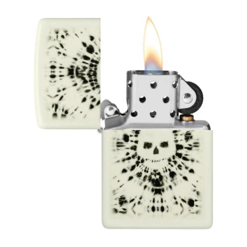 מצית זיפו גולגולת היפית זוהר - Image 3