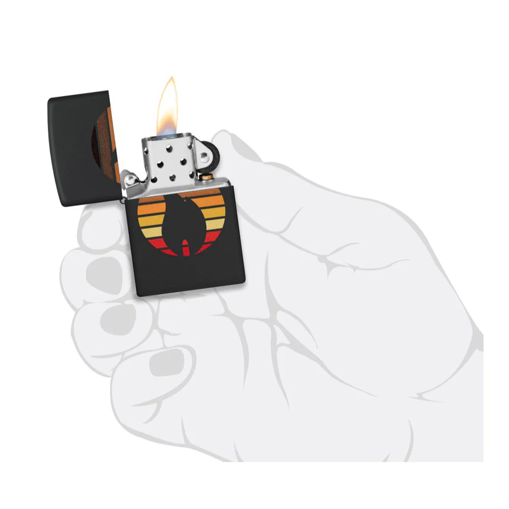 מצית זיפו להבה בשחור - Image 6